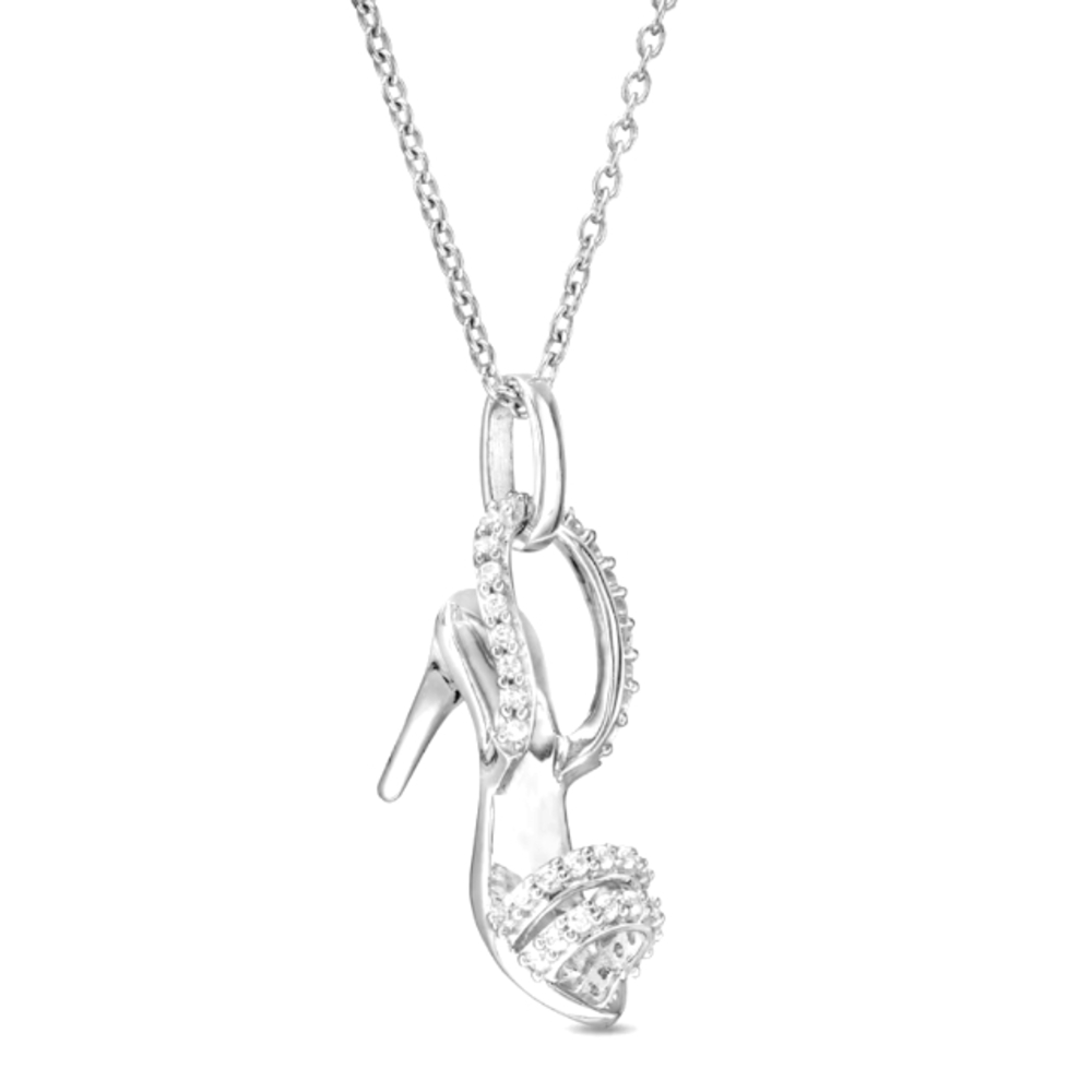 Marilyn Monroe™ Collection 1/8 CT. T.W. Diamond Stiletto Sandal sterling silver